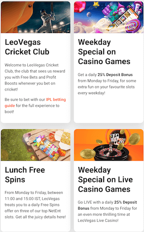 Sport Offers at LeoVegas India
