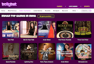 Most popular casino games at Bollybet